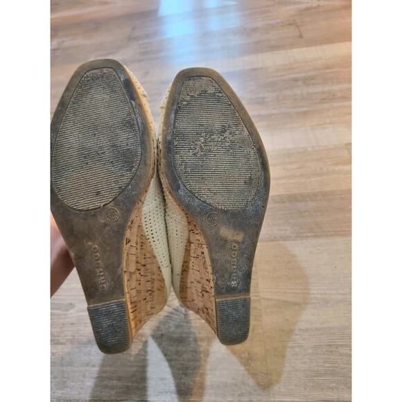 Bamboo 6.5 womens cream/ beige cork wedges - Picture 5 of 8